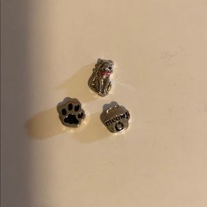 Origami Owl Girl Cat & Paws Charms